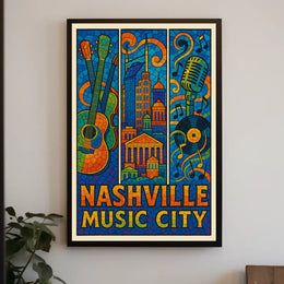 Nashville Music City Poster