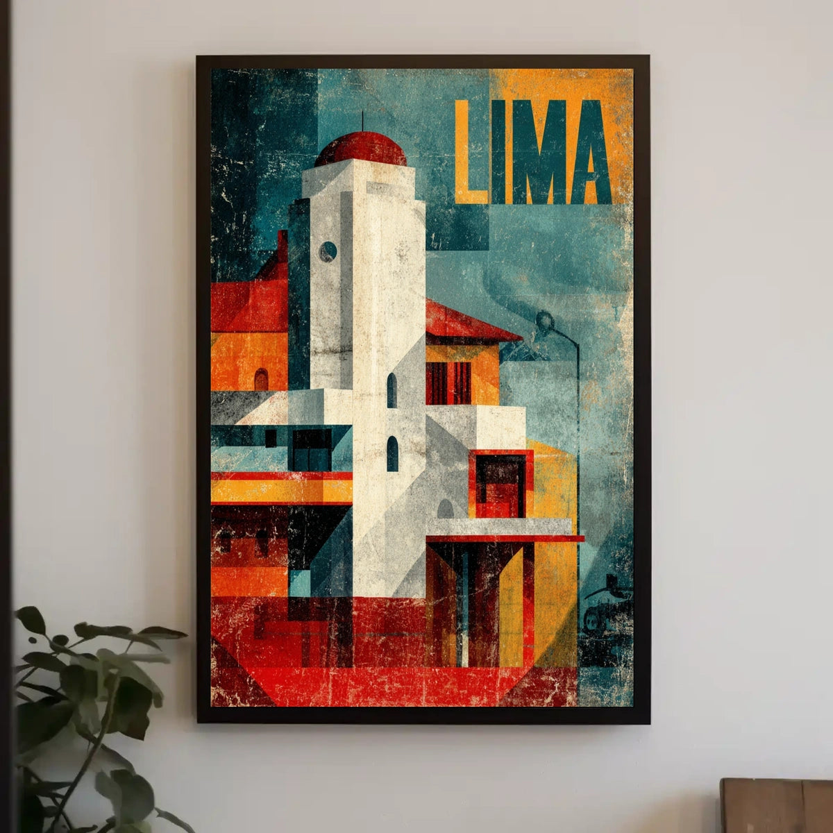 Lima Architectural Abstraction Poster