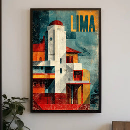 Lima Architectural Abstraction Poster