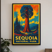 Sequoia National Park Vintage Travel Art Collector Poster