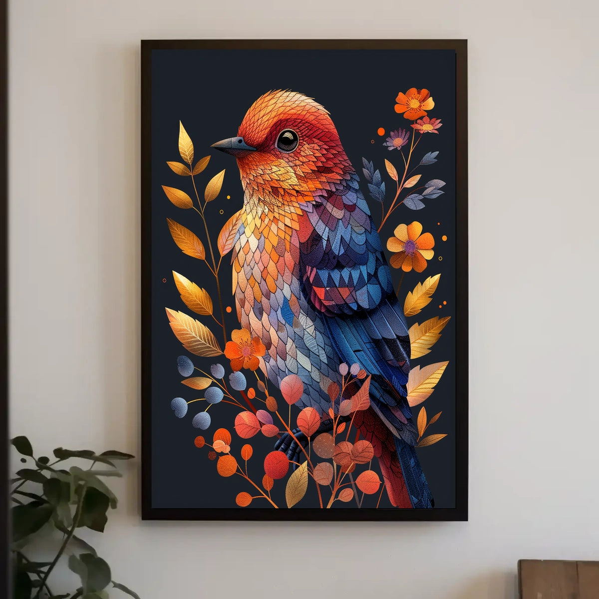 Vibrant Bird Illustration Poster