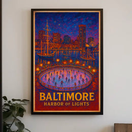 Baltimore Harbor Of Lights Poster
