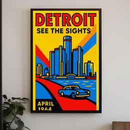 Discover Detroit See the Sights Poster PosterGoat