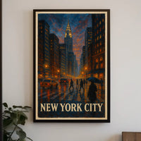 New York City Urban Evening Poster