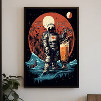 Cosmic Adventure with Bubble Tea Poster