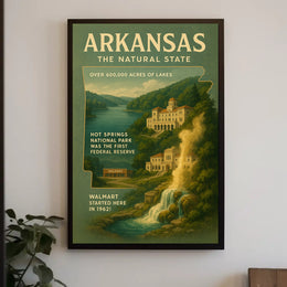 Arkansas The Natural State Poster
