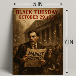 Black Tuesday Chaos Vintage Historical or Presidential Poster