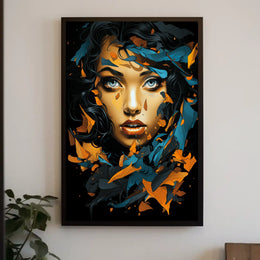 Surreal Abstract Woman's Face with Vibrant Colors