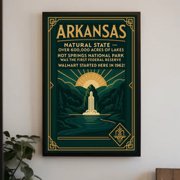 Arkansas The Natural State Poster