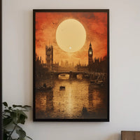 Victorian London Nostalgia: Serene River Travel Poster