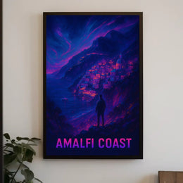 Amalfi Coast Enchanting Nightscape Poster