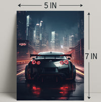 Night Drive In The City Poster