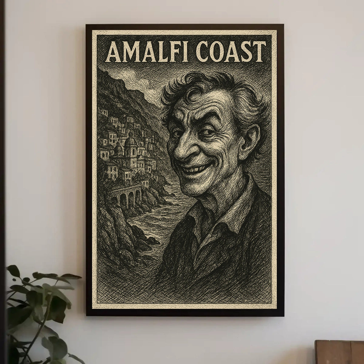 Amalfi Coast Captivating Portrait Poster Wall Art Print