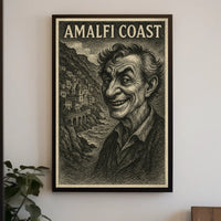 Amalfi Coast Captivating Portrait Poster Wall Art Print