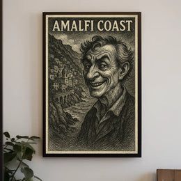 Amalfi Coast Captivating Portrait Poster Wall Art Print