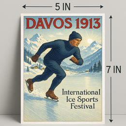 Davos 1913 International Ice Sports Festival Poster PosterGoat