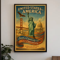 United States Of America Land Of Poster