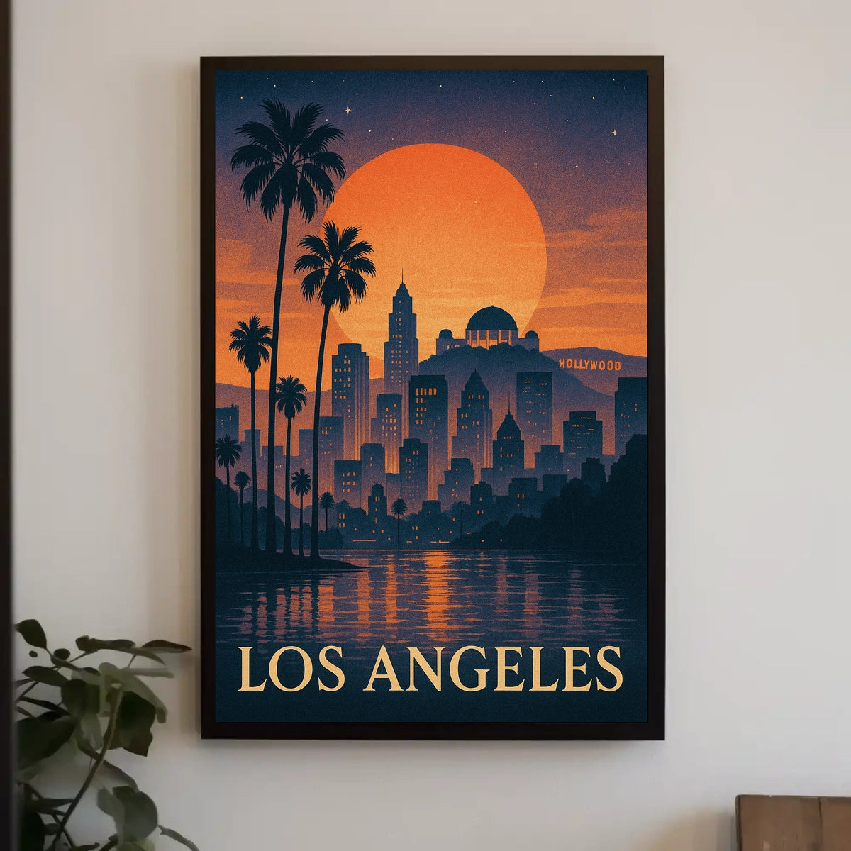 Los Angeles Sunset Skyline Poster