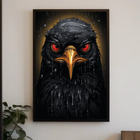 Fierce Black Bird Poster: Strength and Mystery