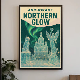 Anchorage Northern Glow Poster