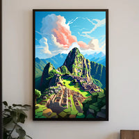 Machu Picchu A Digital Impression Poster
