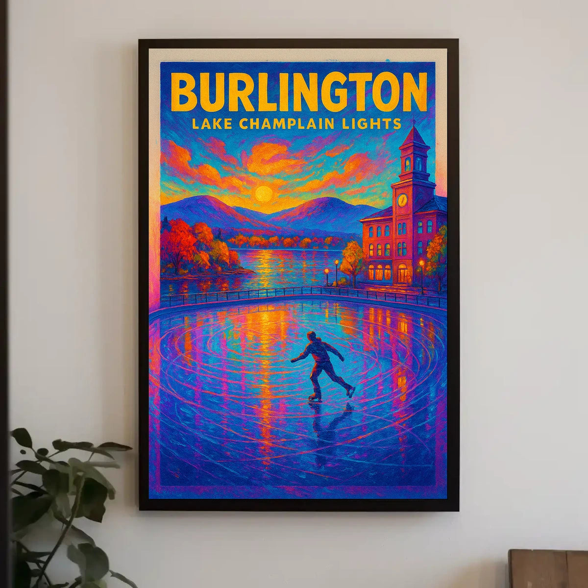 Burlington Lake Champlain Lights Poster