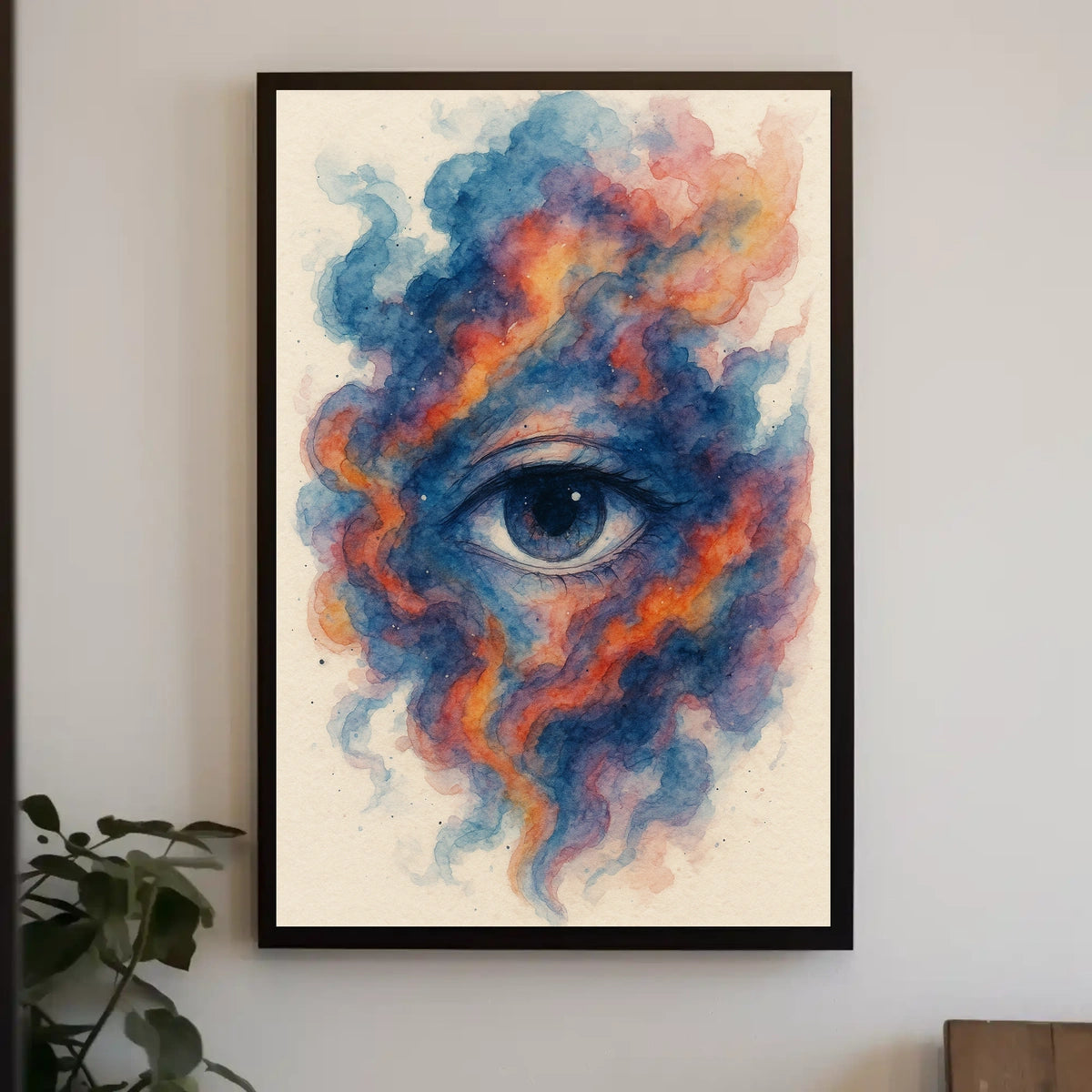 Ethereal Eye Watercolor Abstract Artistic Poster