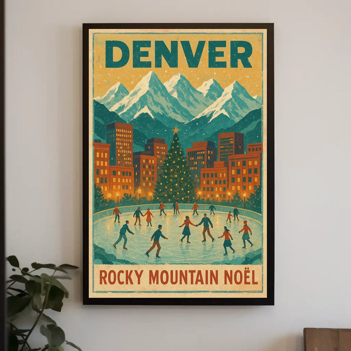Denver Rocky Mountain Noël Poster