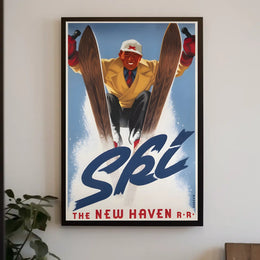 Ski the New Haven R.R Poster