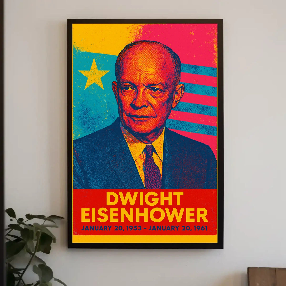 Dwight Eisenhower Travel Retro Pop Art Decor Poster