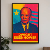 Dwight Eisenhower Travel Retro Pop Art Decor Poster