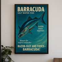Barracuda Salt Water Fish Poster