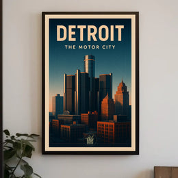 Detroit The Motor City Poster