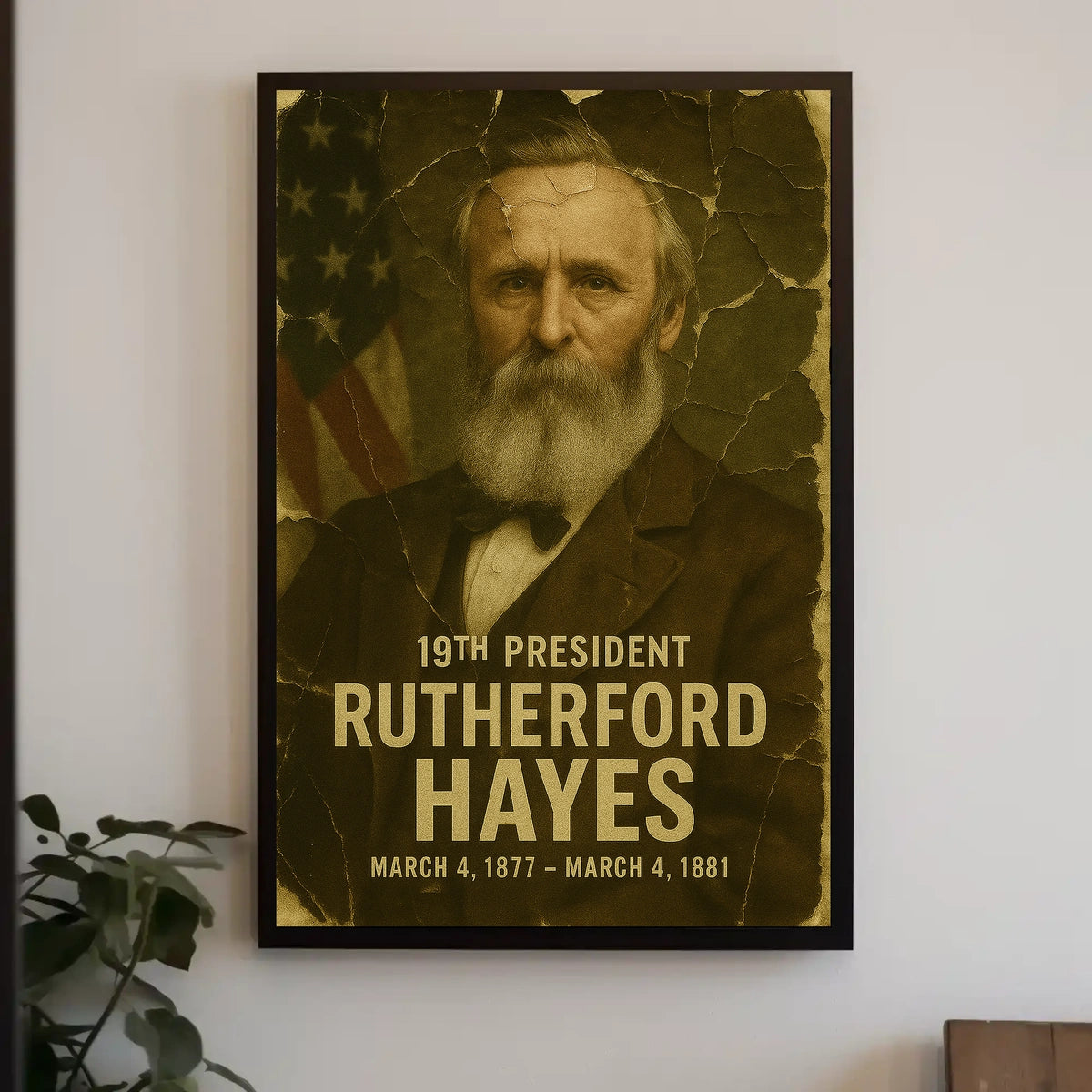 Rutherford B. Hayes 19th President of the United States Damaged Photograph Poster