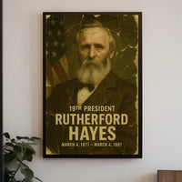 Rutherford B. Hayes 19th President of the United States Damaged Photograph Poster