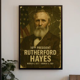 Rutherford B. Hayes 19th President of the United States Damaged Photograph Poster