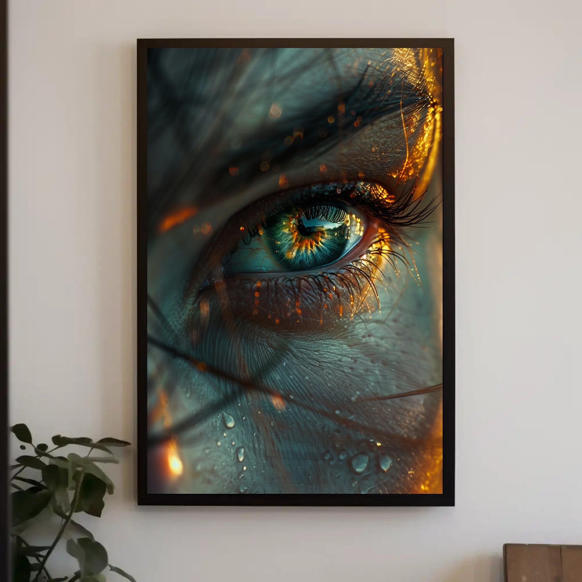 Mystical Iris: Surreal Eye Art Poster PosterGoat