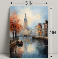 Autumn In A Canal City Poster