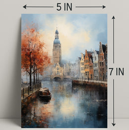 Autumn In A Canal City Poster