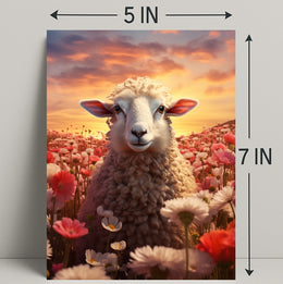Serene Sheep At Sunset Poster PosterGoat
