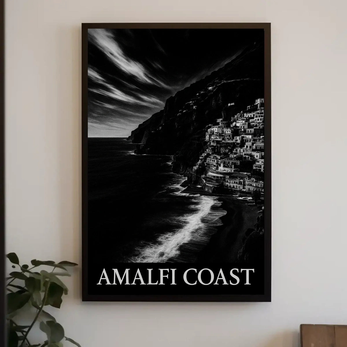 Amalfi Coast Poster Scenic Sunset Seascape Wall Art