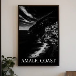 Amalfi Coast Poster Scenic Sunset Seascape Wall Art