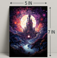 Enchanted Castle Under The Moon Poster