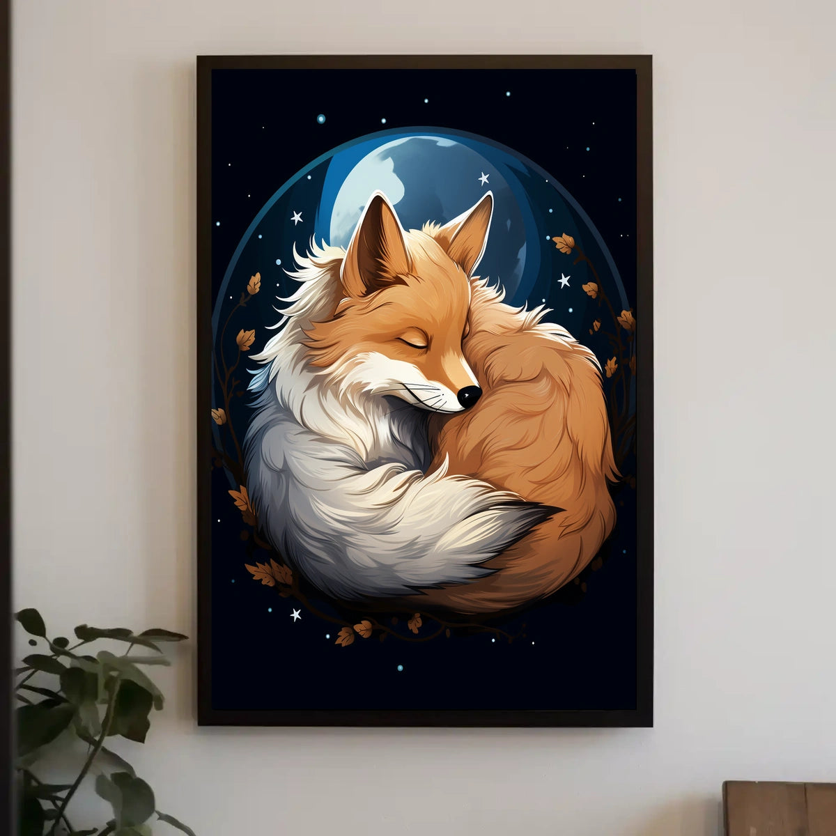 Moonlit Fox Poster