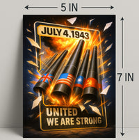 United We Are Strong July 4, 1943 Poster PosterGoat