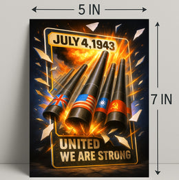 United We Are Strong July 4, 1943 Poster PosterGoat