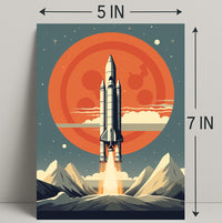 Rocket Launch Into The Cosmos Poster