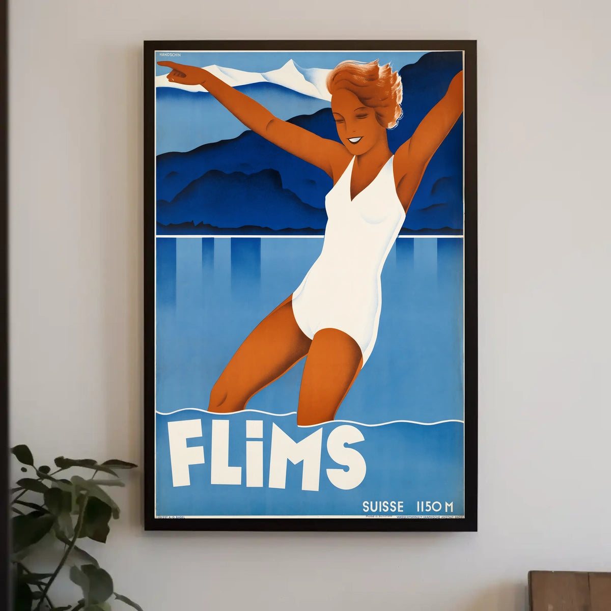 Flims Swiss Travel Poster