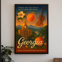 Georgia Where The Old South Meets New Poster