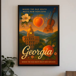 Georgia Where The Old South Meets New Poster